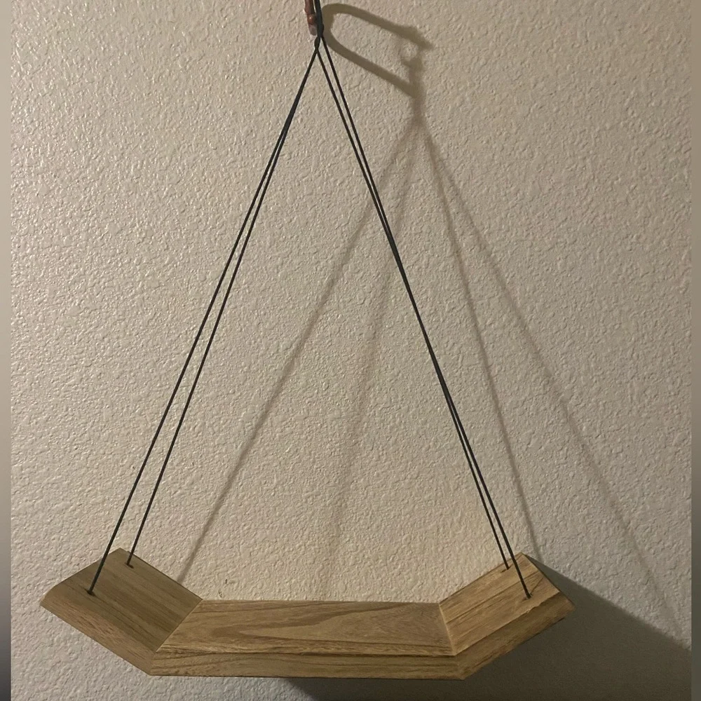 Beautiful (Set of 2) modern farmhouse shelves with hanging ring!